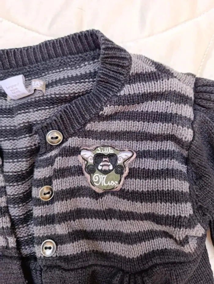 Veste en laine grise Orchestra 3 ans - photo numéro 2