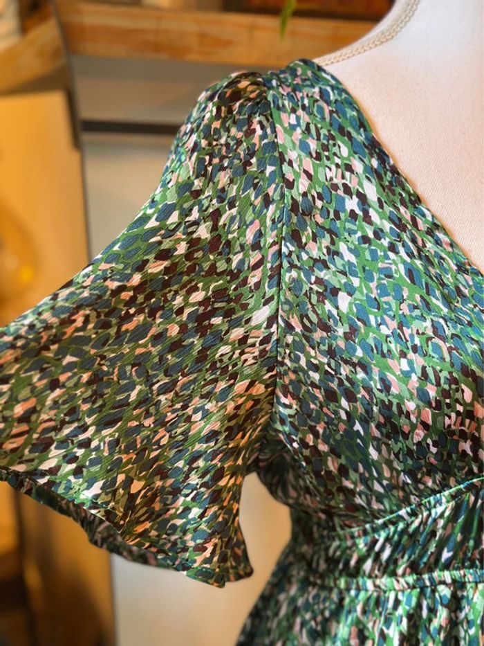 Robe verte à motifs dos nu taille S/M – Peace n’Love - photo numéro 10