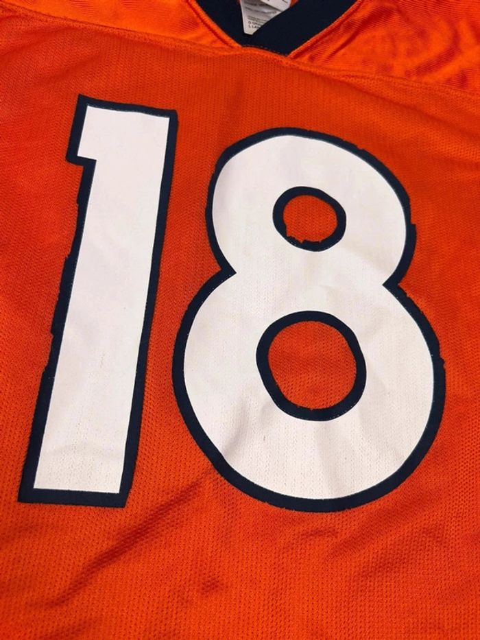 Maillot NFL Denver Broncos Peyton Manning #18 Orange Vintage Y2K - Taille Enfant L (10-12) - photo numéro 3