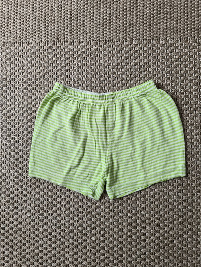Lot de 2 shorts mixtes vert anis - 12 mois - photo numéro 7