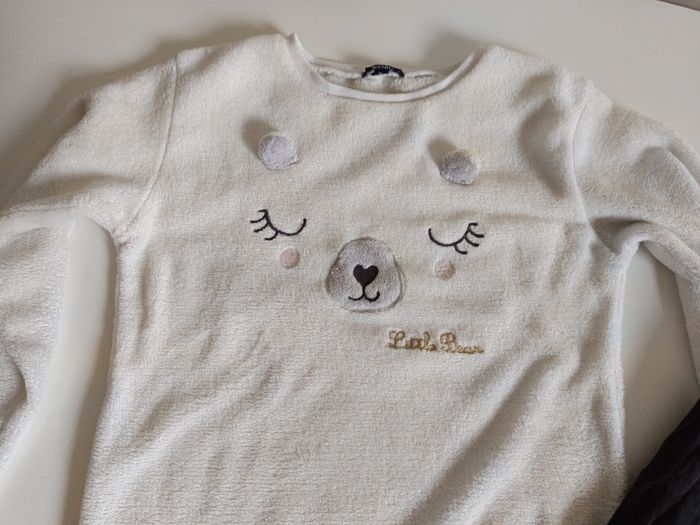 Pyjama 2 pièces Kiabi Petit ours polaire XS - photo numéro 3