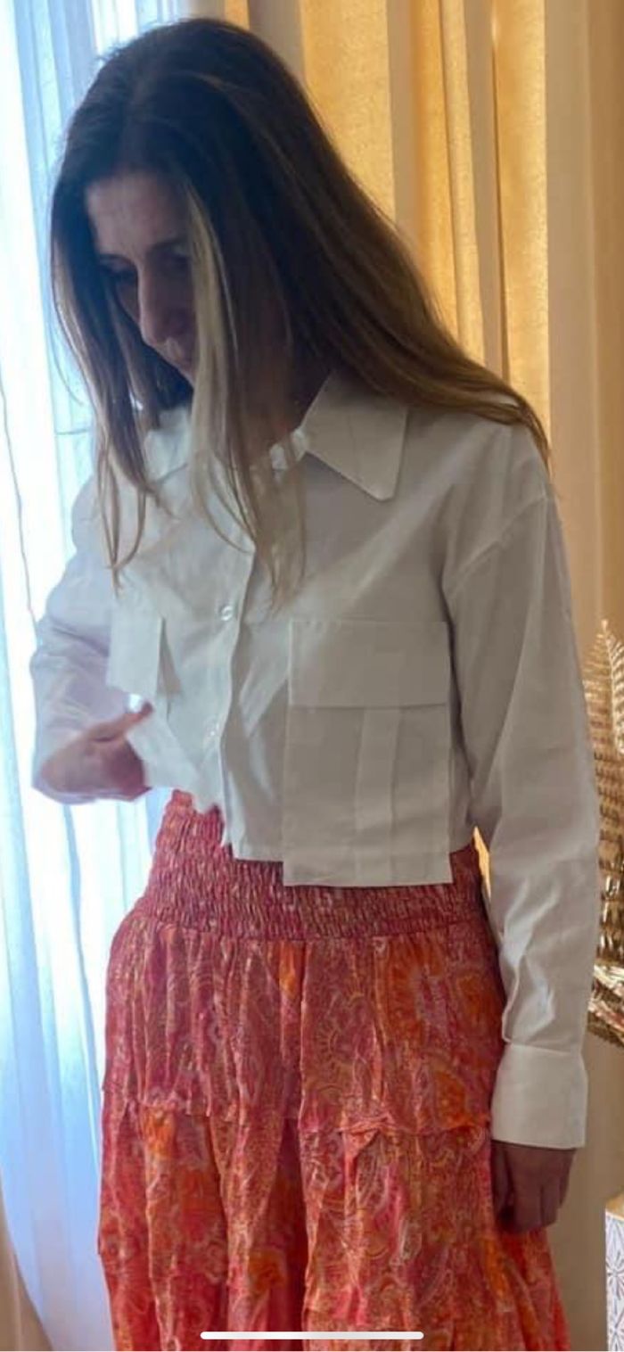 Chemise courte blanche