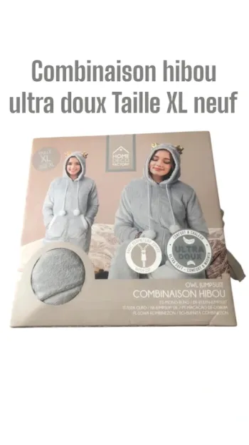 Combinaison hibou ultra doux Taille XL neuf 🦉 👩