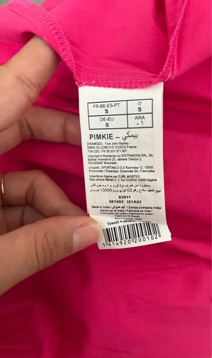 Blouse manches courtes à volants rose fuschia Pimkie - photo numéro 7