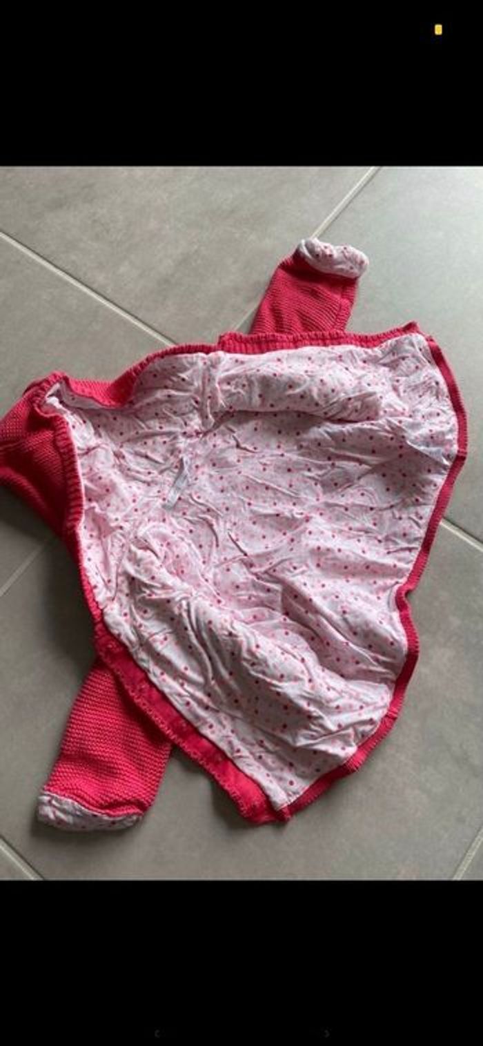 Gilet à capuche épais rose 9 mois - photo numéro 9