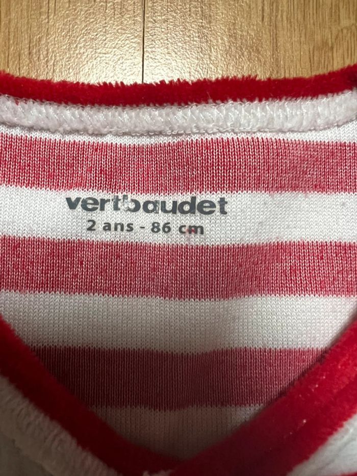 Pyjama velours lutin + bavoir - photo numéro 3
