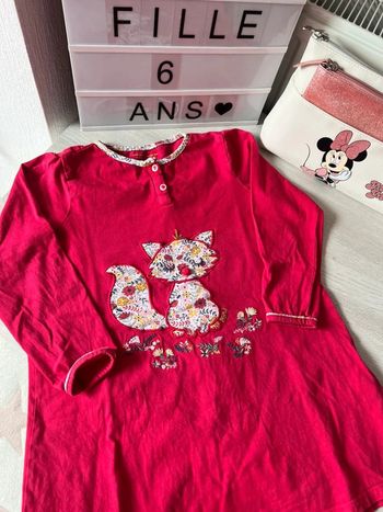 Robe de nuit sergent major 6 ans rouge