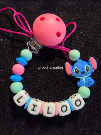 Attache tétine silicone stitch 