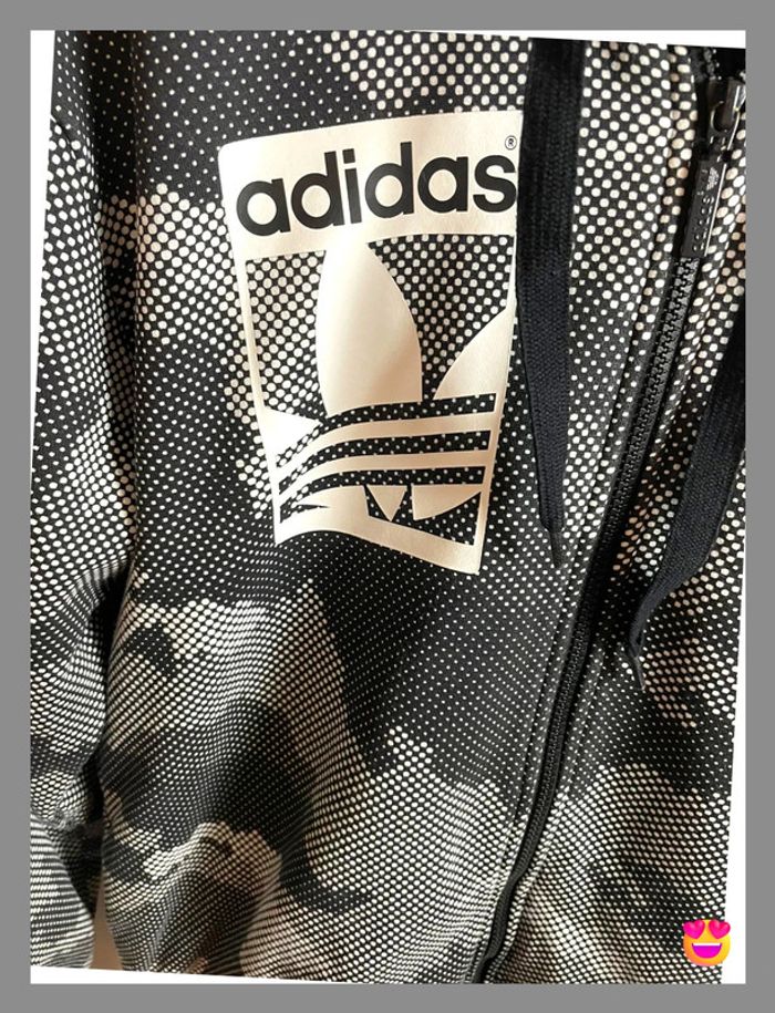 Veste polaire Adidas Originals – Taille M – Camouflage gris/noir - photo numéro 2