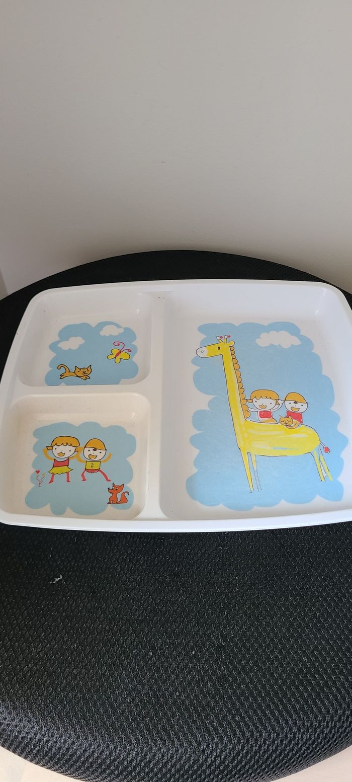 Assiette en mélamine à 3 compartiments Plastorex - photo numéro 2