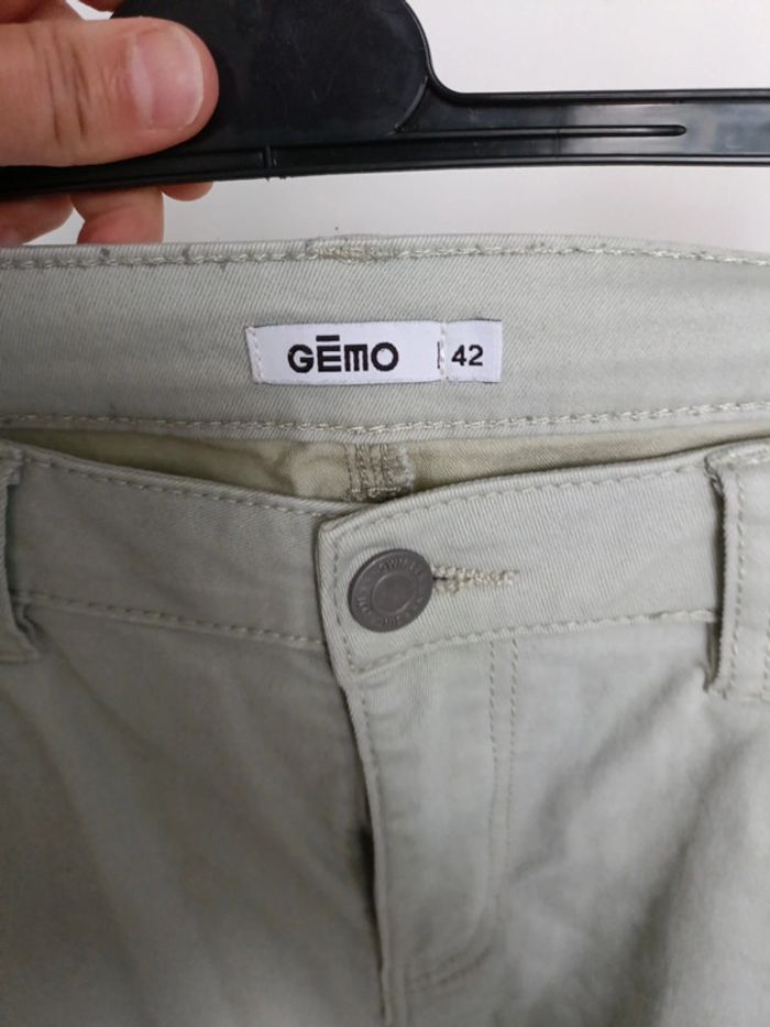Pantalon droit femme vert clair Gémo Taille 42 – Très bon état - photo numéro 7