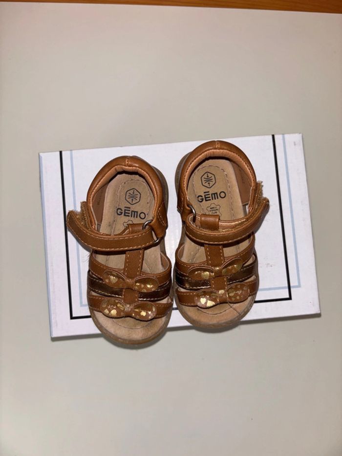 Sandales noeud doré bébé - photo numéro 4