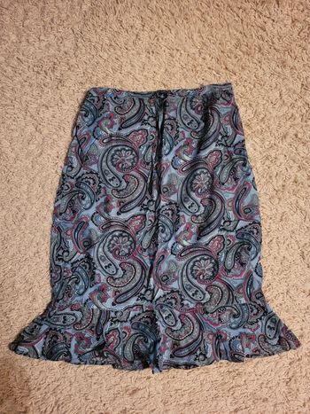 Jupe imprimée volantée vintage