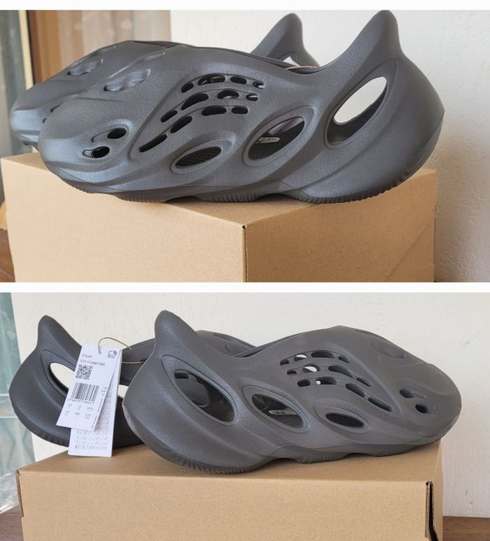 Adidas Baskets Yeezy Foam Runner Carbon Pointure 44 1/2 ou US 10- Réf IG5349- Neuf & Boite Origine - photo numéro 8