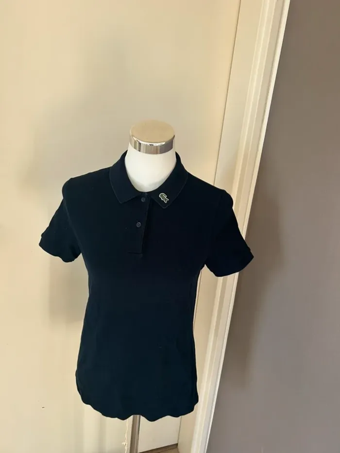 Lacoste t-shirt polo, bleu marine, femme, taille 38