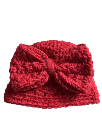 bonnet de naissance rose framboise fait main