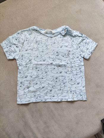 Tee shirt bleu lefties 6/9mois