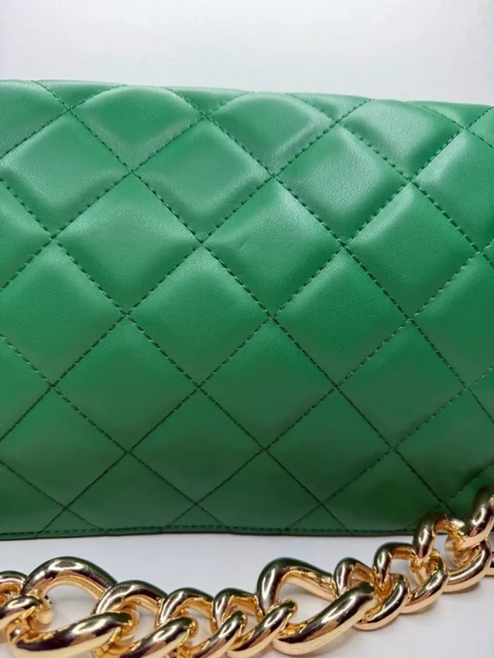 🎄 Magnifique sac à main / vert matelassé 🎄 - photo numéro 4
