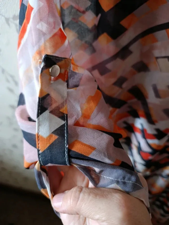 Neuve Robe en voile couleur automne Chattawak taille 36 - photo numéro 3