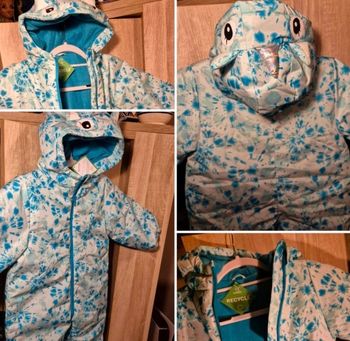 Combinaison ski licorne bleu capuche _  3 ans / 36 mois