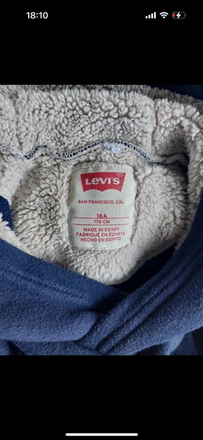 Sweat avec capuche Levi's taille 16 ans - photo numéro 3