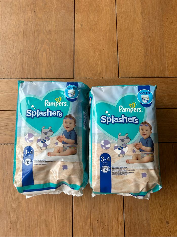 Lot 2 paquets couches piscine Taille 3-4 Pampers