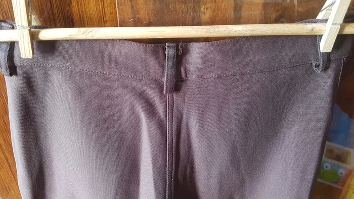 Pantalon marron bi matière - photo numéro 4