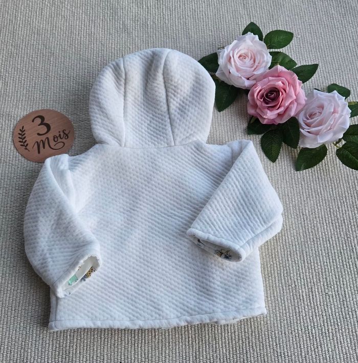 Sweat bébé avec capuche 3 mois In Extenso très bon état - photo numéro 2