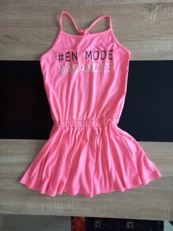 Robe rose d'été 10 ans