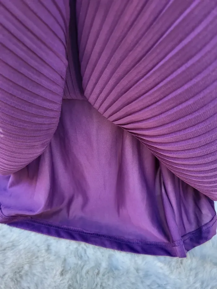 Tunique voile plissé violet blancheporte taille 42 - photo numéro 6