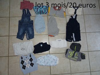 lot 3 mois garçon