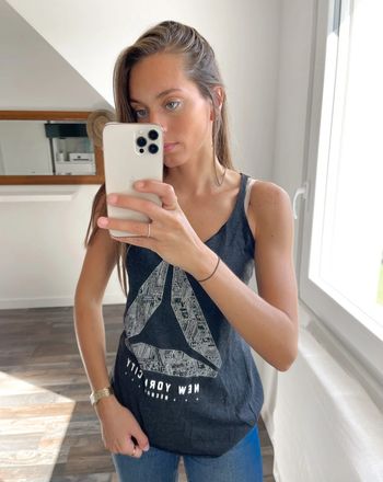 Débardeur gris et blanc Reebok Crossfit