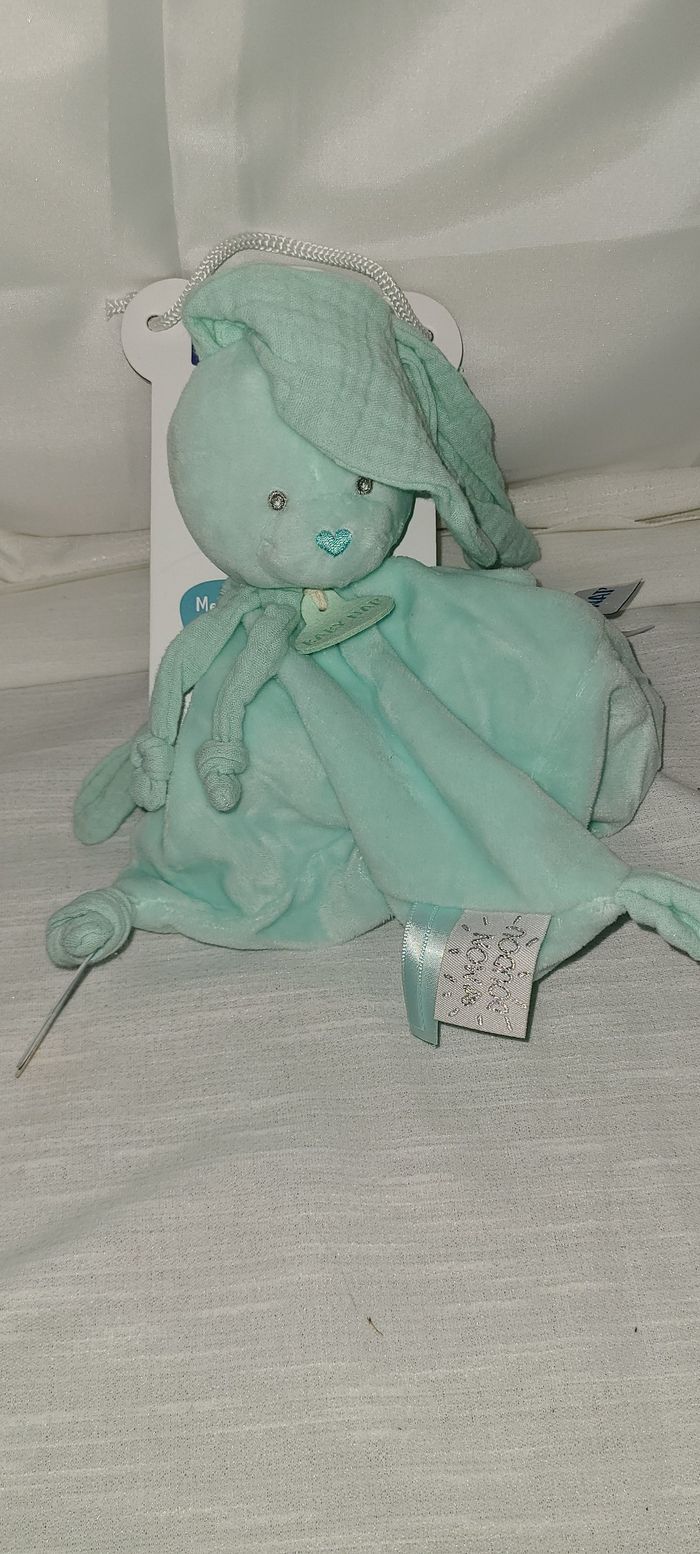 Doudou lapin vert Diabolo Menthe - photo numéro 4