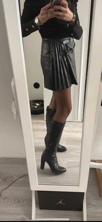 Bottes noir en cuir et à talons Geox