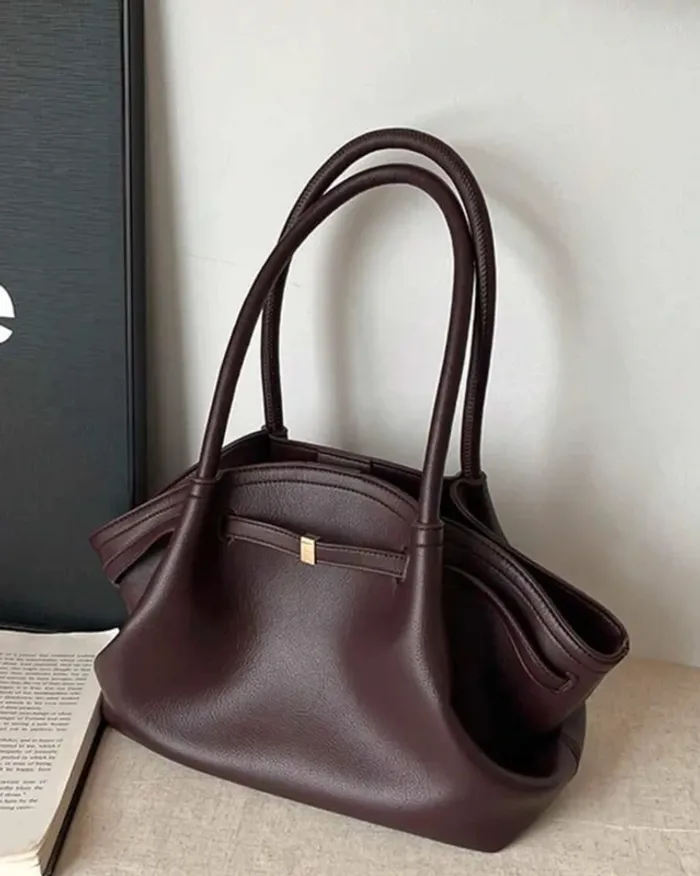 Sac à main large pour femme, neuf, couleur prune - photo numéro 2