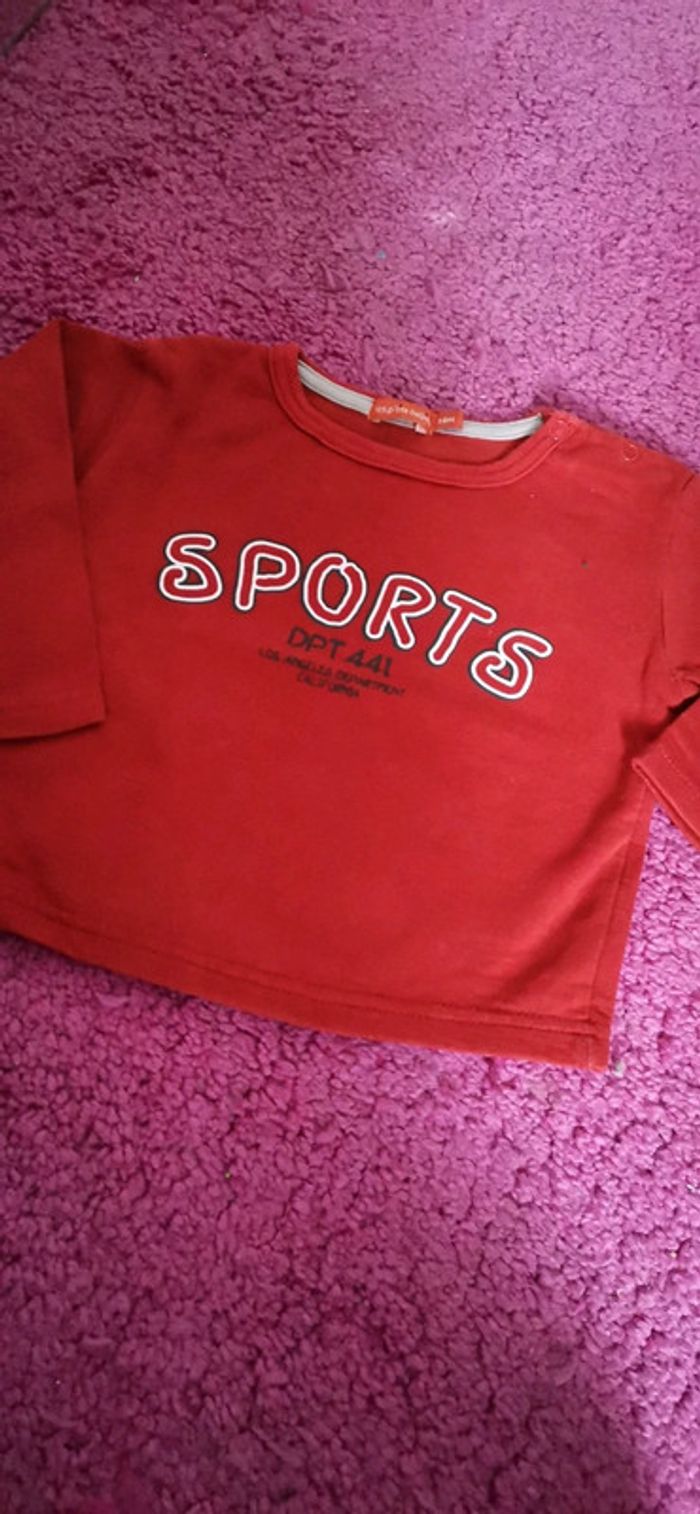 Tee shirt manches longues garçon taille 18 mois