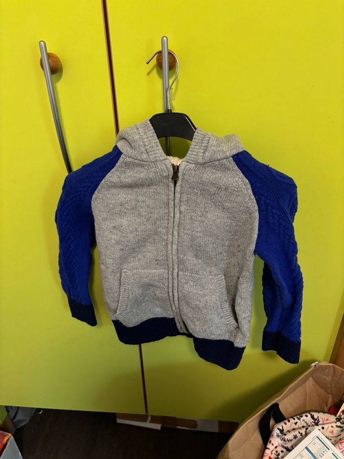 Veste en laine a tresse garçon