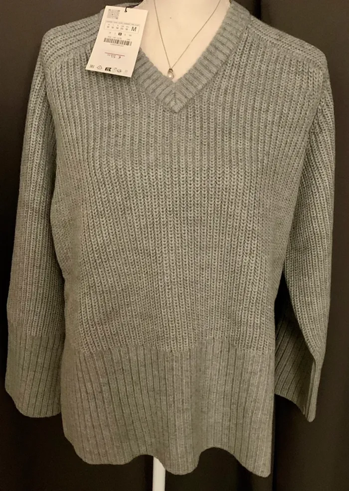 Pull gris Zara – Taille M (38)