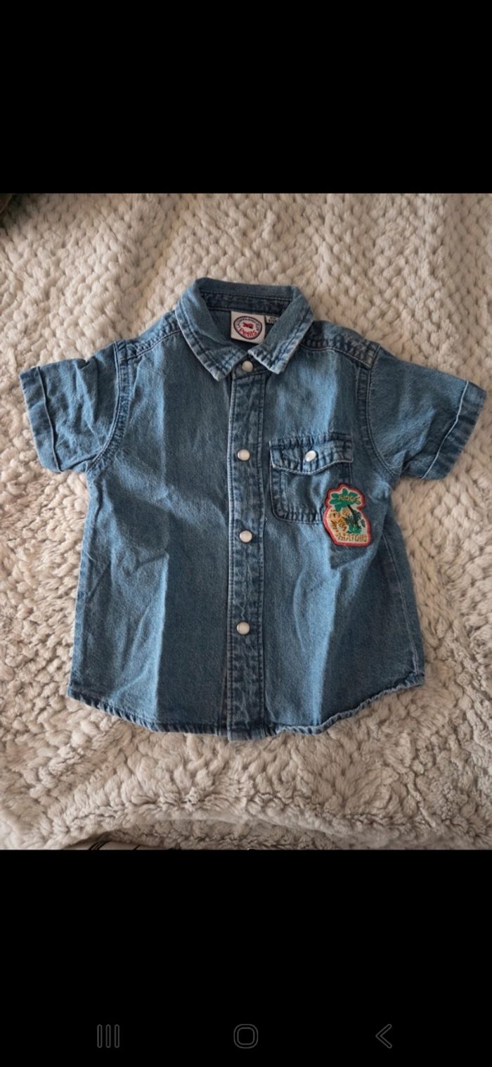 Chemise en jean MC 6 mois
