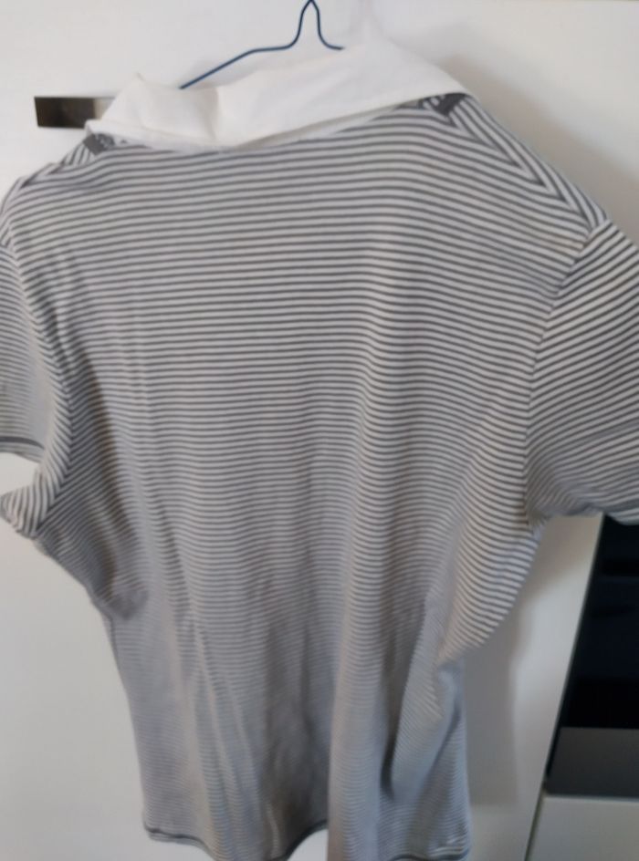 T-shirt rayé blanc et gris scottage - photo numéro 4