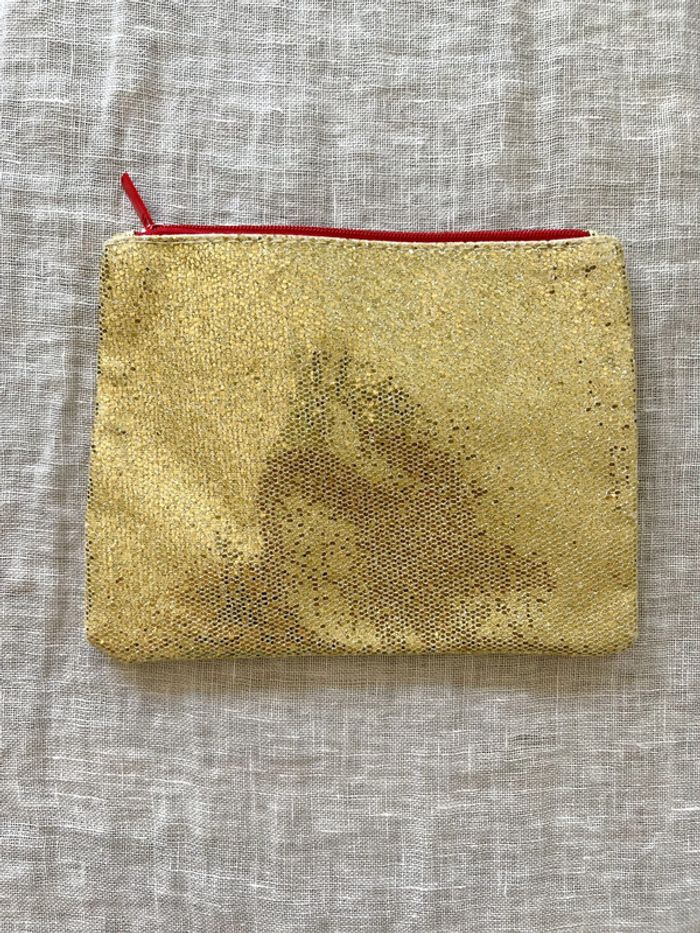 Pochette doré et rouge