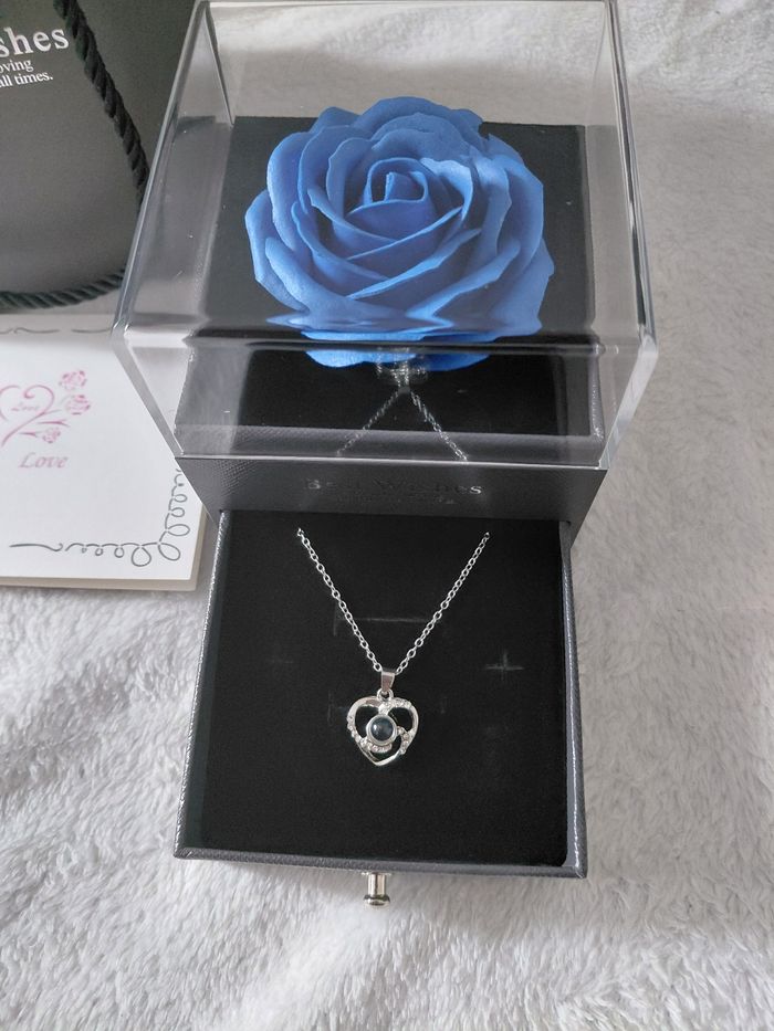 Coffret bijoux avec rose éternelle - photo numéro 3