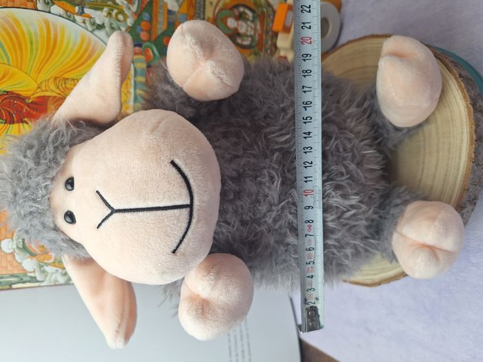 Peluche mouton tout doux et rond gris marron marque Gipsy - photo numéro 4