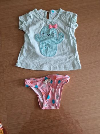 Maillot de bain 18 mois avec tee-shirt assorti