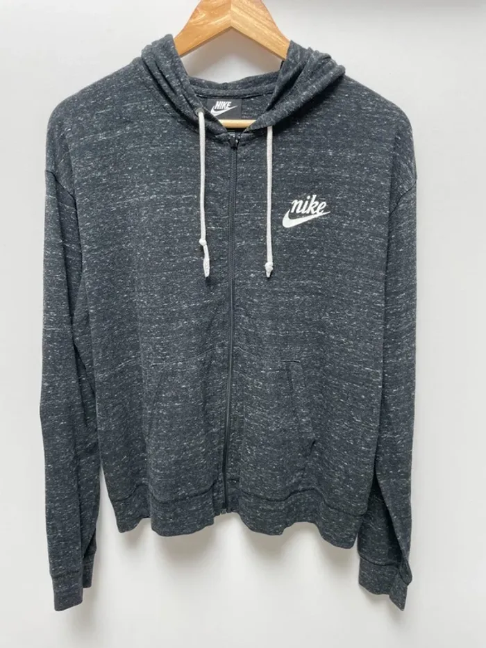 Nike zipped hoodie grey Womens L