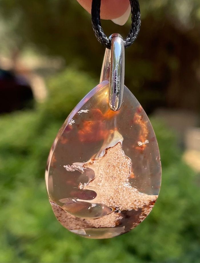 Superbe pendentif en ambre - photo numéro 2