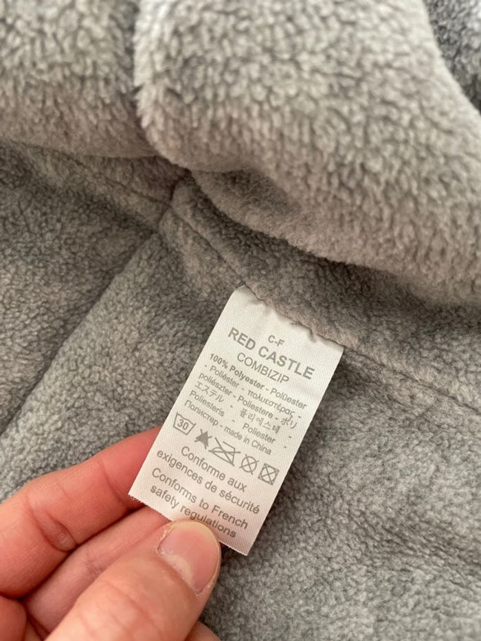 Combizip red castor noir et polaire grise - photo numéro 2