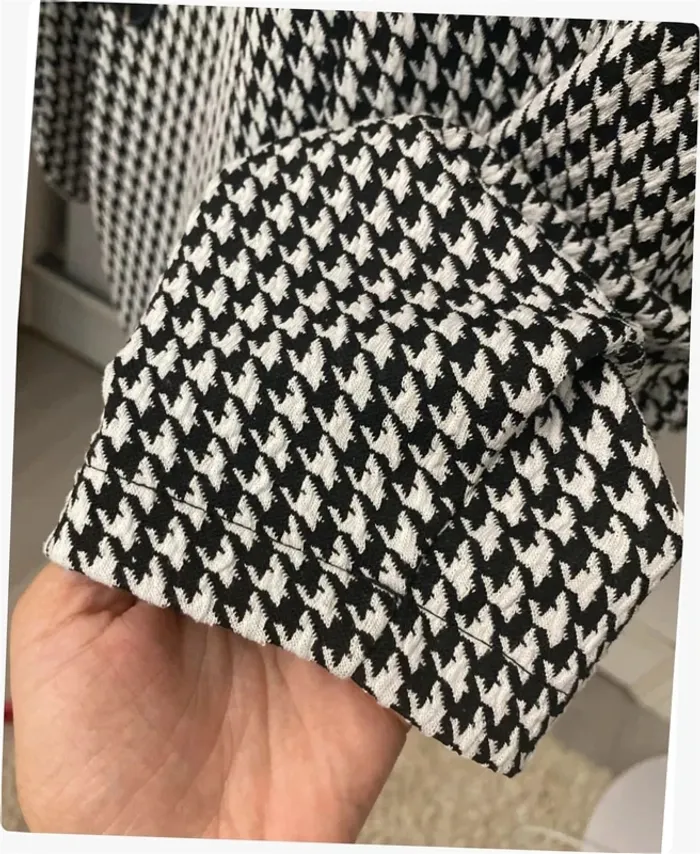 Blazer pied de poule noir et blanc Citylife - photo numéro 3