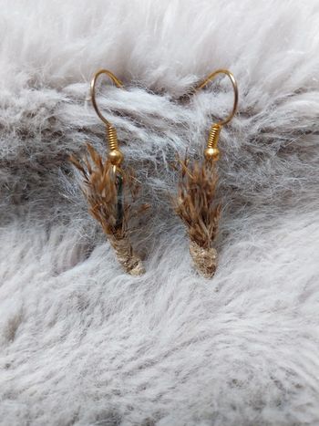 Boucles d'oreilles fleurs séchées