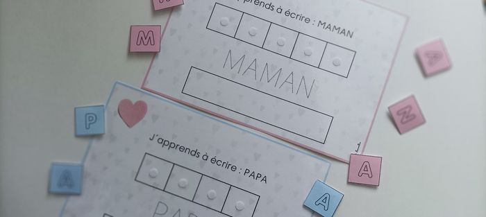 J'apprends à écrire papa et maman - photo numéro 1